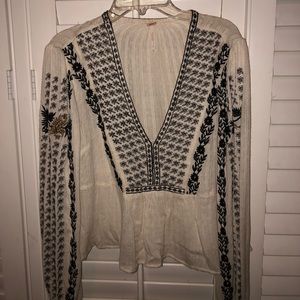Free people embroidered blouse